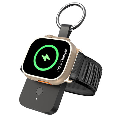 Portable 1000mAh Magnetic Watch Power Bank Keychain Wireless Charger
