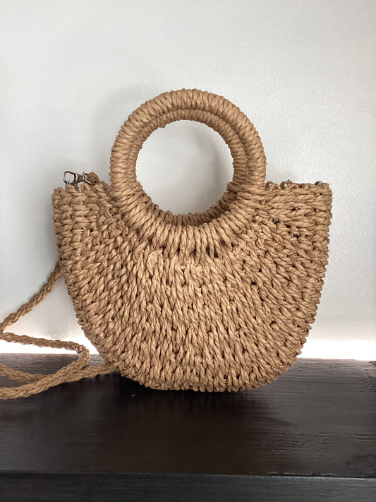 Handwoven Rattan Beach Handbag