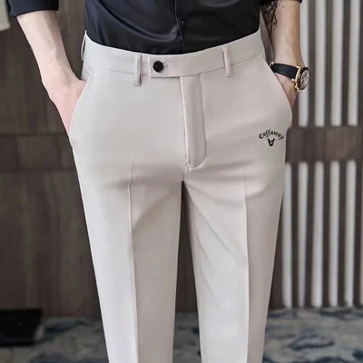 2024 Autumn Golf Trousers Men Top Casual Breathable Straight Ninth pants Pants Business