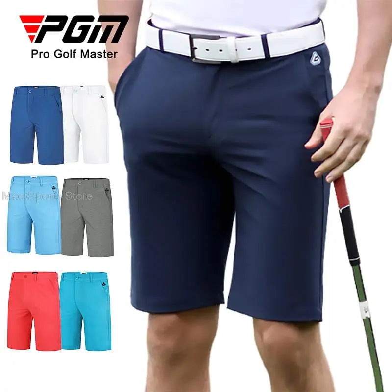 Pgm Golf Shorts Mens Summer Slim Fit Golf Elastic Sports Wear Fast Dry Casual Trousers 7 Colors