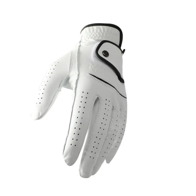 Men's Golf Sheepskin Glove Anti-slip Breathable Durable Left Hand Wear, Golf Sheepskin Glove Man Anti-slip Breathable